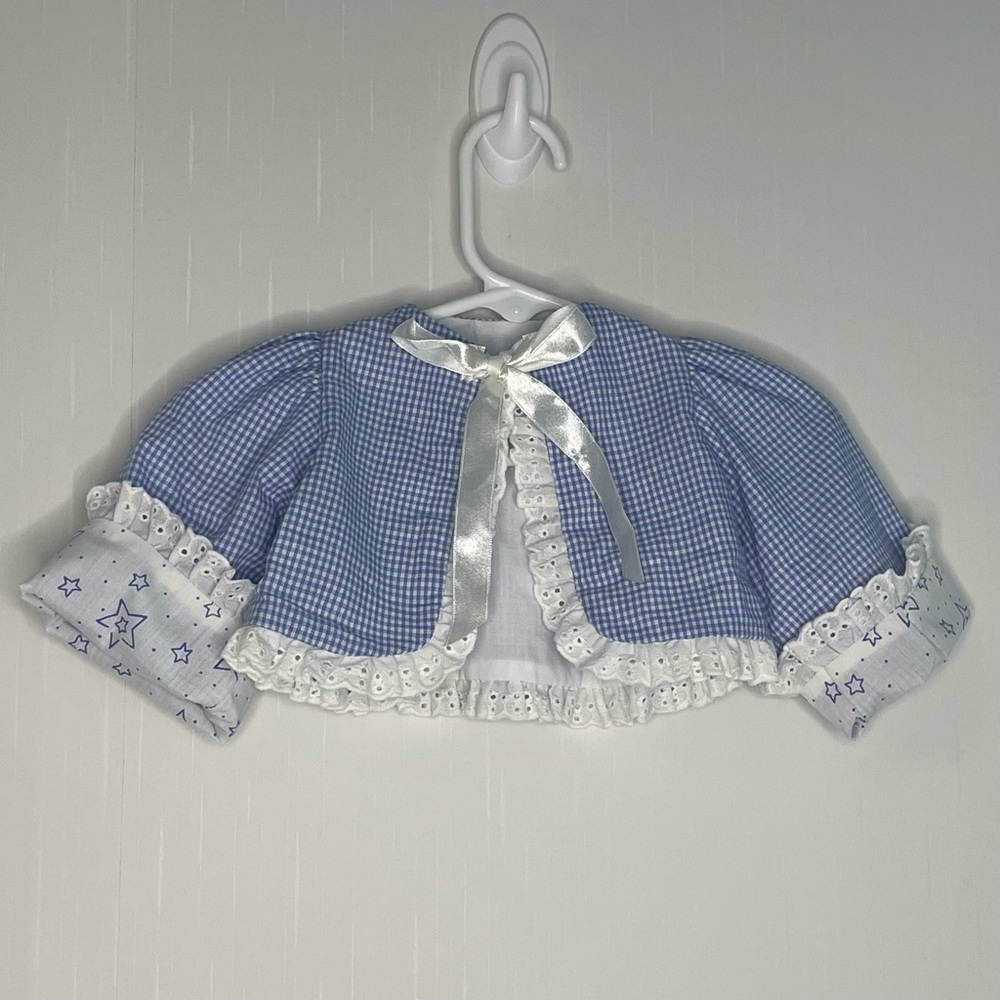 Lee Middleton Doll Gingham And Lace Jacket 19-22” Dolls